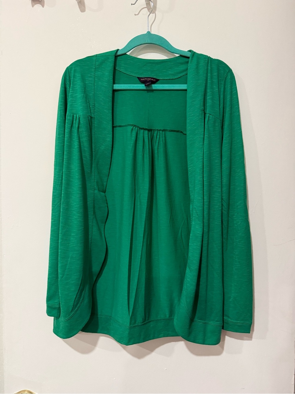 Banana Republic Bright Green Open-Front Sweater - Picture 1 of 5